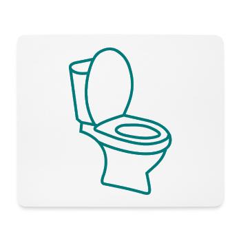 Klo WC Toilette - Mousepad (Querformat) - Weiß - Vorne
