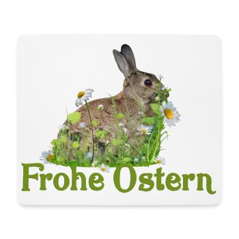 Frohe Ostern - Mousepad (Querformat) - Weiß - Vorne