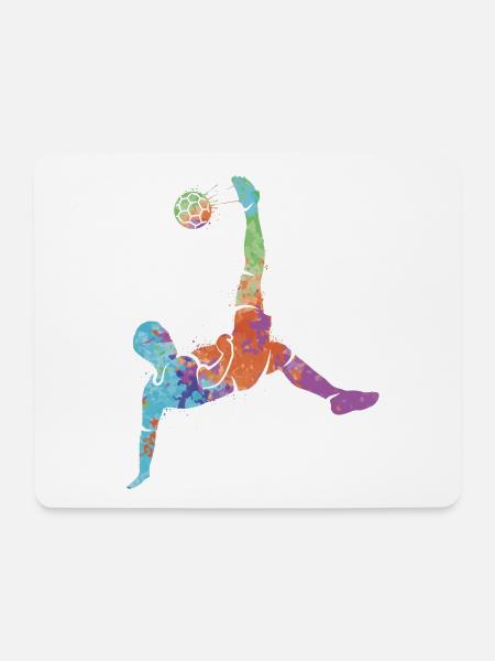 Fußball spielen Kinder Fußballer Fussball Jungen - Mousepad (Querformat) - Weiß