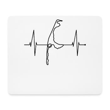 Sylt Skyline Nordsee Herzschlag Nordfriesen Sylter - Mousepad (Querformat) - Weiß - Vorne