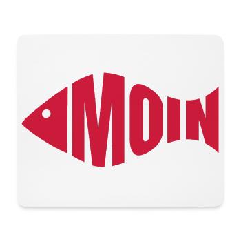 Moin - Fischkopf - Mousepad (Querformat) - Weiß - Vorne
