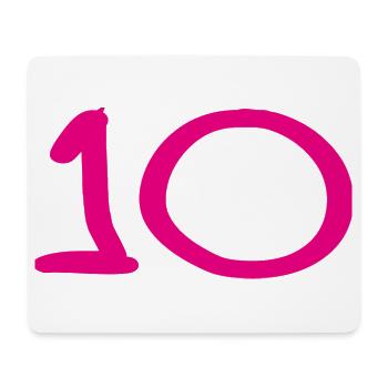 10. 10 JAHRE. 10-JÄHRIGES JUBILÄUM. 10-JÄHRIGES JUBILÄUM. - Mousepad (Querformat) - Weiß - Vorne