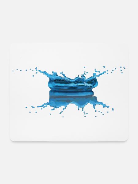 Wassertropfen - Mousepad (Querformat) - Weiß
