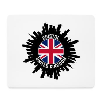 Bristol Skyline UK Flagge Reisesouvenir - Mousepad (Querformat) - Weiß - Vorne