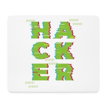 Hacker 0101 - Mousepad (Querformat) - Weiß - Vorne