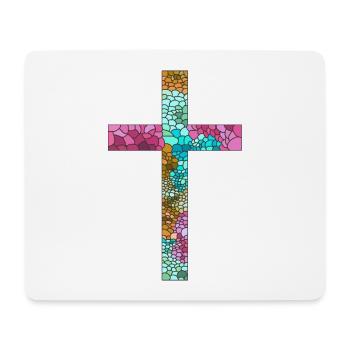 Kreuz Jesus Gott Religion Kirche Papst Vatikan - Mousepad (Querformat) - Weiß - Vorne