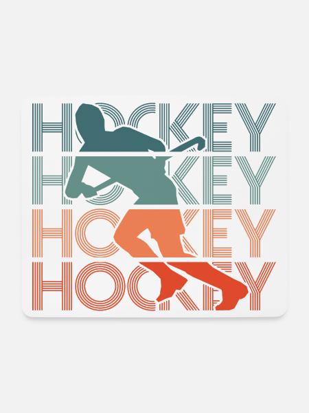 Vintage Feldhockey Spieler Hockey Hockeyspieler - Mousepad (Querformat) - Weiß