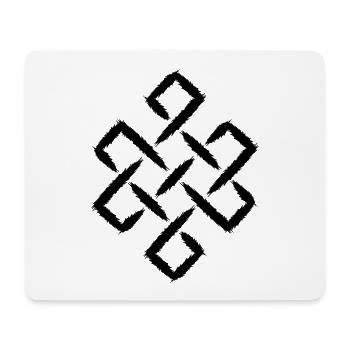 Unendlichkeit Knoten Buddhismus Glück - Mousepad (Querformat) - Weiß - Vorne