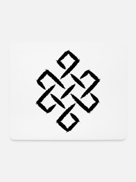Unendlichkeit Knoten Buddhismus Glück - Mousepad (Querformat) - Weiß