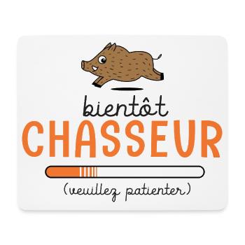 Bientôt Chasseur Body Bébé Cadeau Papa Chasse - Tapis de souris (format paysage) - blanc - Devant