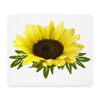 Sonnenblume - Mousepad (Querformat) - Weiß - Vorne