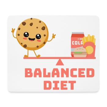 balanced cookie fastfood Diet - Mousepad (Querformat) - Weiß - Vorne