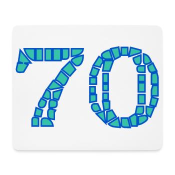 70. 70 YEARS. 70th ANNIVERSARY. 70 YEARS ANNIVERSARY. - Mouse Pad (horizontal) - white - Front