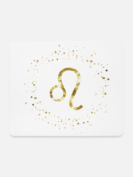 Löwe Sternzeichen - Mousepad (Querformat) - Weiß