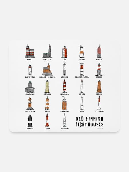 FINNISH LIGHTHOUSE Hemden, Textilien und Geschenkartikel - Mousepad (Querformat) - Weiß