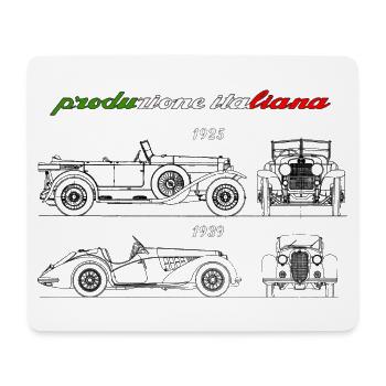 vintage car produced in Italy - Mouse Pad (horizontal) - white - Front