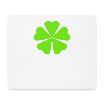 Symbol Kleeblatt Symbole Glückspilz - Mousepad (Querformat) - Weiß - Vorne