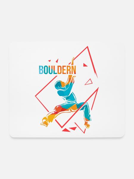 Geschmeidiger Boulderer Überhang - Mousepad (Querformat) - Weiß