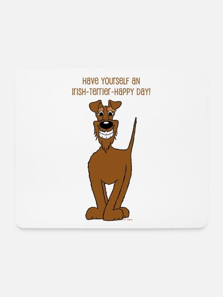 Irischer Terrier Smile - Mousepad (Querformat) - Weiß