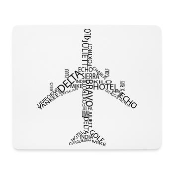 Flugzeug B747 - Mousepad (Querformat) - Weiß - Vorne
