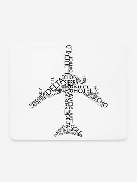 Flugzeug B747 - Mousepad (Querformat) - Weiß