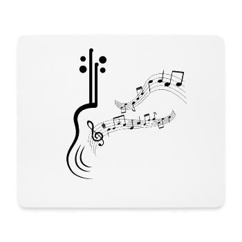 Musique Musique musiciens Clé de partition - Tapis de souris (format paysage) - blanc - Devant