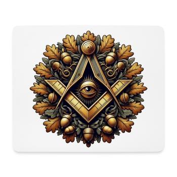 Masonic Logo - Mouse Pad (horizontal) - white - Front