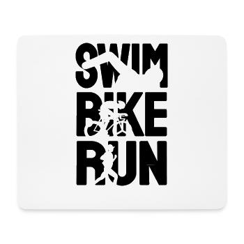 Triathlon Triathlet - Mousepad (Querformat) - Weiß - Vorne