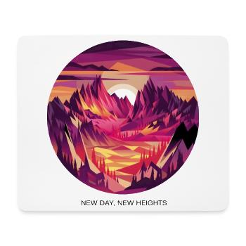 New Day, New Heights - Mouse Pad (horizontal) - white - Front
