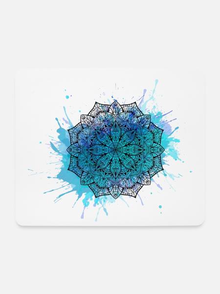 Mandala - Mousepad (Querformat) - Weiß