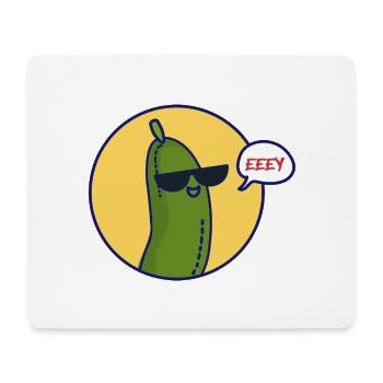 Knackige Salatgurke Gartenbeet - Mousepad (Querformat) - Weiß - Vorne