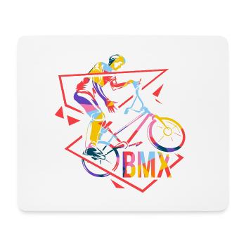 Trickreicher BMX Fahrer Halfpipe - Mousepad (Querformat) - Weiß - Vorne