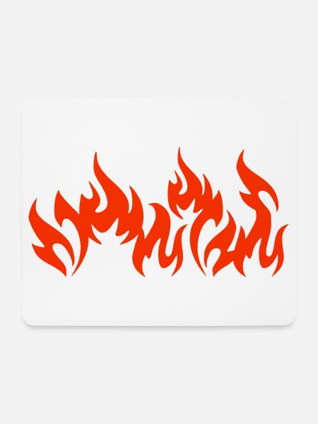 Feuer und Flamme - Mousepad (Querformat) - Weiß