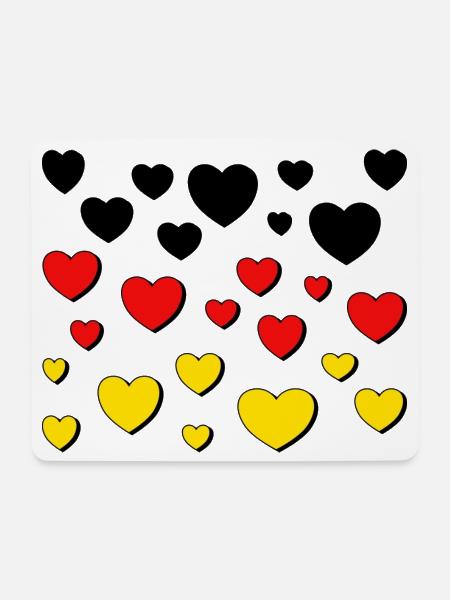 deutschland schwarz rot gold - Mousepad (Querformat) - Weiß