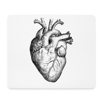 Herz Anatomie - Mousepad (Querformat) - Weiß - Vorne