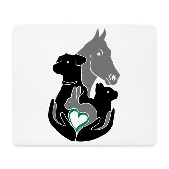 Tierarzt Hände Pferd Hund Katze Kaninchen Hase - Mousepad (Querformat) - Weiß - Vorne