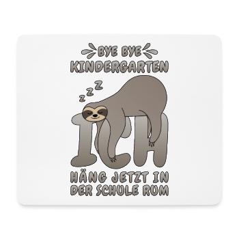 Faultier Bye Bye Kindergarten Schule Grundschule - Mousepad (Querformat) - Weiß - Vorne