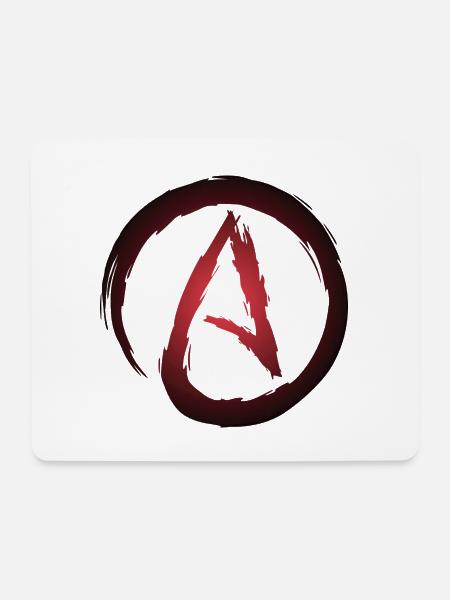 Atheismus Symbol Atheist - Mousepad (Querformat) - Weiß