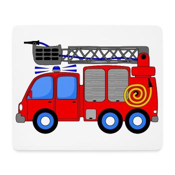 Fire engine children - Mouse Pad (horizontal) - white - Front