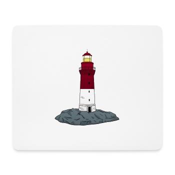 Leuchtturm - Mousepad (Querformat) - Weiß - Vorne