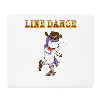 Linedance Unicorn Line Dance - Mousepad (Querformat) - Weiß - Vorne