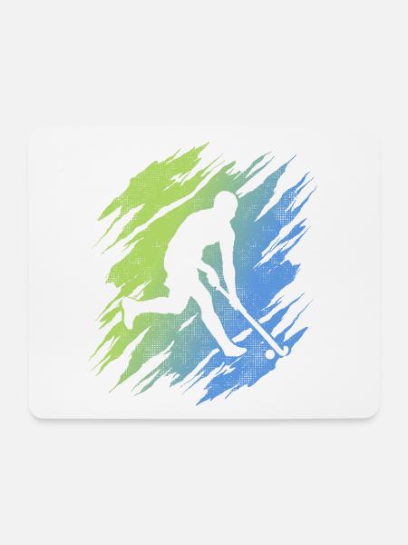 Hockeyspieler Hockey Jungen Kinder Feldhockey - Mousepad (Querformat) - Weiß