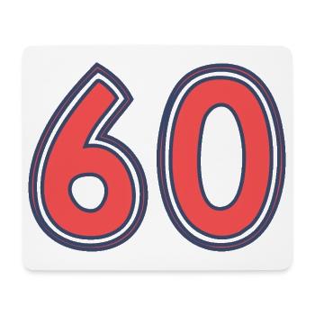 60. 60 JAHRE. 60-JÄHRIGES JUBILÄUM. 60. GEBURTSTAG. - Mousepad (Querformat) - Weiß - Vorne