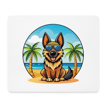 Deutsche Schafpudel Hunderasse Cartoon Sonnenbrille - Mousepad (Querformat) - Weiß - Vorne
