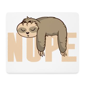 Nope sloth - Mouse Pad (horizontal) - white - Front