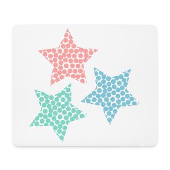 STERN. STERNE. STERN. STERNE. FEST. JAHRESTAG - Mousepad (Querformat) - Weiß - Vorne