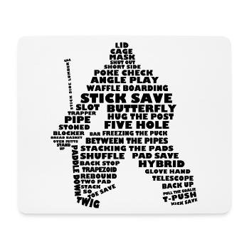 Hockey Goalie Word Art Typography - Mouse Pad (horizontal) - white - Front