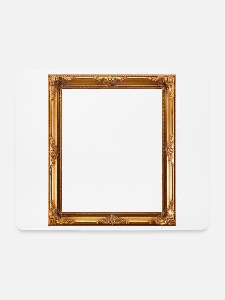 Goldener Bilderrahmen - Mousepad (Querformat) - Weiß