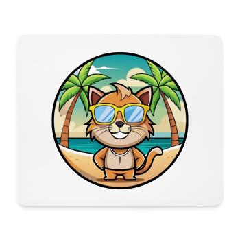 Pixie Bob Katzenrasse Cartoon Sonnenbrille Strand - Mousepad (Querformat) - Weiß - Vorne