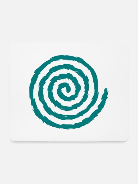 Spirale Symbol Wachstum und Erweiterung Blaugrün - Mousepad (Querformat) - Weiß